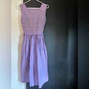 Vintage 60s/70s Purple Lace Midi Party Dress Size XS/S